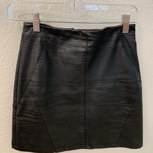 Mini faux leather skirt